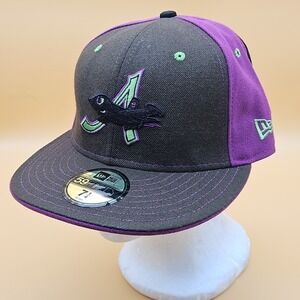 Aberdeen Ironbirds Hat Cap New Era Fitted Size 7 1/4 Purple Green Minor League